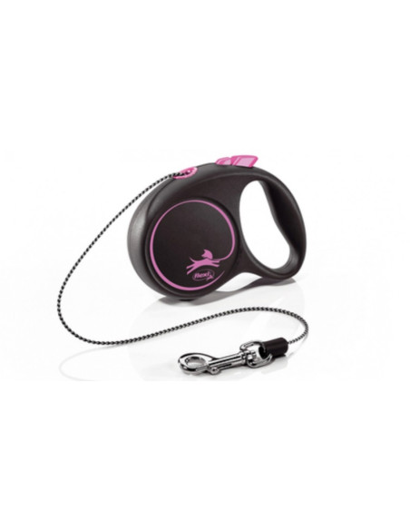 flexi Black Design XS - 3м въже, до 8кг, розово