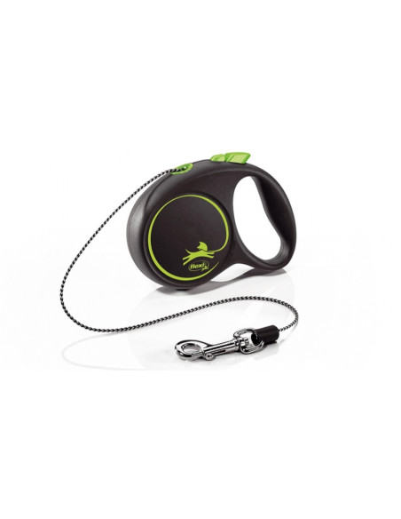 flexi Black Design XS - 3м въже, до 8кг, зелено