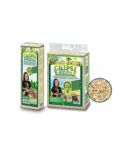 JRS Chipsi Green Apple - обезпаразитен и обезпрашен талаш с аромат на зелена ябълка 60 литра