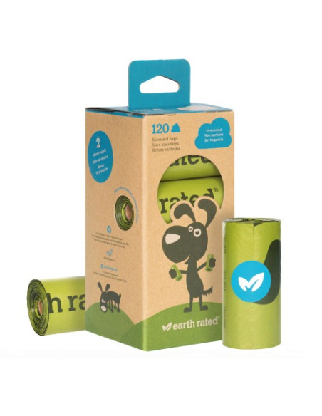 Earth Rated - Refill Rolls - Unscented - разградими пликове 8 ролки по 15 броя