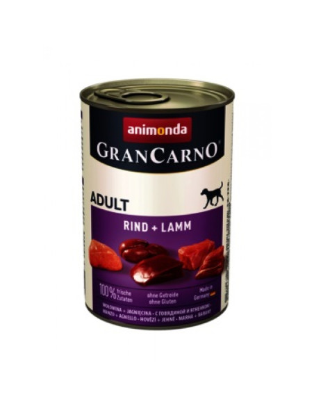 GranCarno Adult говеждо + агне, 400 гр, (6 бр./стек)
