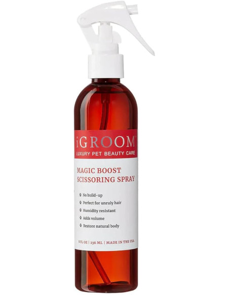 Magic Boost Scissoring Spray е лек като перo стилизатор, формулиран специално за по-добър контрол както при мокро, така и при