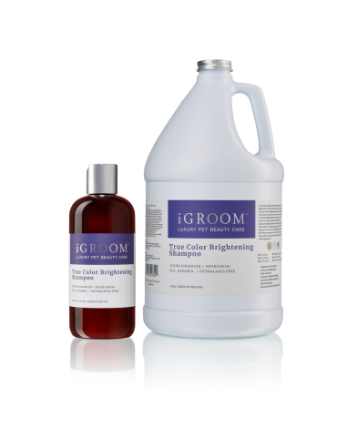 TRUE COLOR BRIGHTENING SHAMPOO- изсветлява, придава блясък на матовата козина.