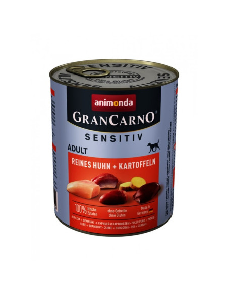 GranCarno Sensetive пиле + картофи, 53- пиле, 10- картофи, 400 гр, (6 бр./стек)