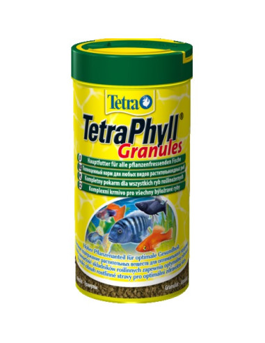 TetraPhyll Granules Храна за тревопасни тропически рибки гранули 250мл.