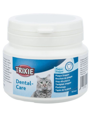 Допълнителната храна на прах за грижата за зъбите на вашата котката.