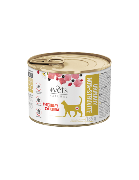 4Vets Natural Urinary храна за котки със уринарни проблеми, 185 г