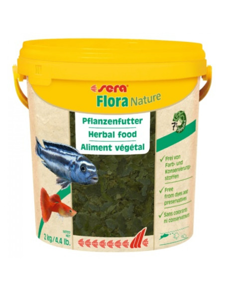 sera Flora Nature 10000 мл - натурална храна за растителноядни рибки