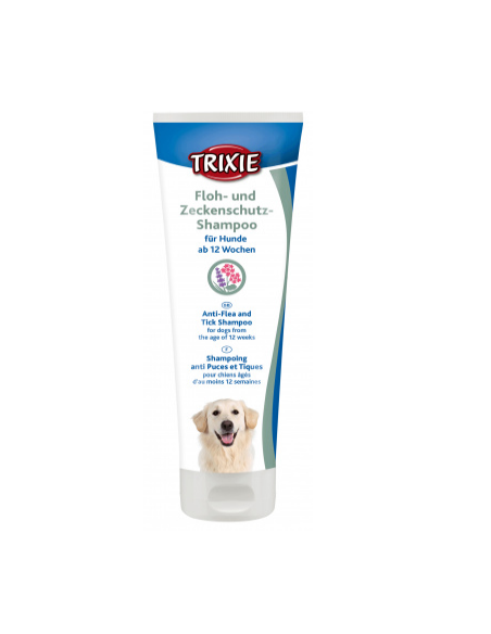 Шампоан против бълхи и кърлежи.