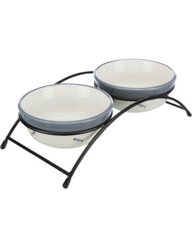 2 керамични купи с поставка.