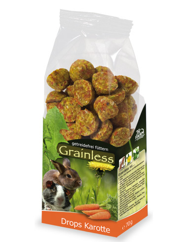 Беззърнена допълваща храна за гризачи моркови 140 гр.