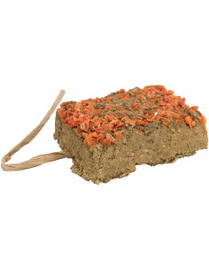 Камък за гризачи от естествена глина с морков. 2