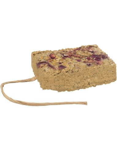 Камък за гризачи от естествена глина с цветя.