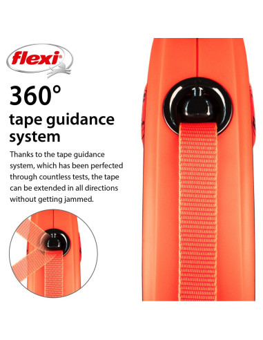 flexi Xtreme М - 5м лента, до 35кг - цвят оранж