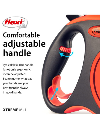 flexi Xtreme L - 5м лента, до 65кг - цвят оранж