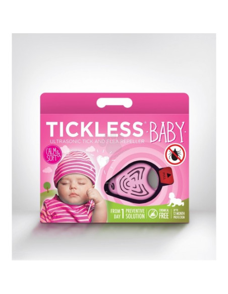 TickLess Ultrasonic Baby - електронен уред за предпазаване от кърлежи за деца до 5-годишна възраст / розов, бежов /