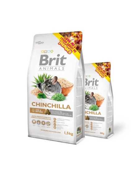 Brit Animals CHINCHILA Complete – Супер премиум пълноценна храна за чинчили 0.300 кг.