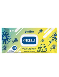 Record wet wipes CAMOMILE – Мокри кърпи за домашни любимци с лайка 40бр. 40 бр.