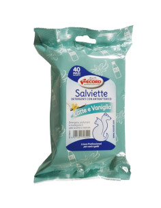 Почистващи мокри кърпички с мляко и ванилия – Record Milk and Vanilla 40 бр.