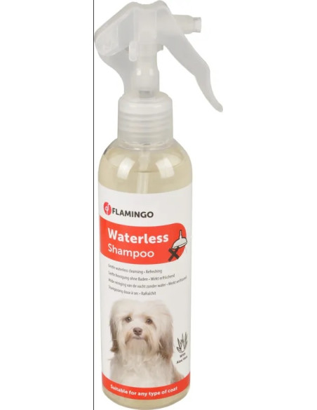 Сух шампоан за кучета Flamingo DRY SHAMPOO DOG 200 мл- с бергамонт, почиства и освежава козината 200мл.
