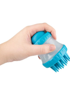 Четка за баня Flamingo 2 IN 1 HILDA 7,7 x 7,7 x 10,6 см – с дозатор и масажни елементи 1 бр. 2