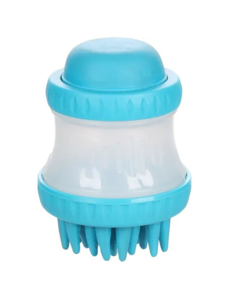 Четка за баня Flamingo 2 IN 1 HILDA 7,7 x 7,7 x 10,6 см – с дозатор и масажни елементи 1 бр.