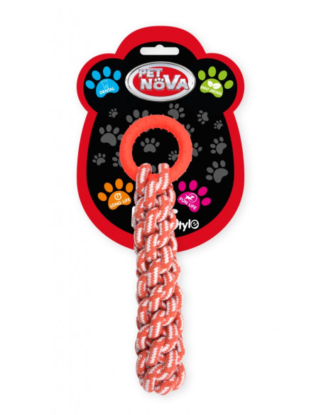 Въже за дърпане с гумен ринг PET NOVA, 30 см 30 см.