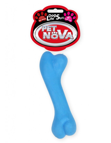 Гумен кокал с аромат на мента PET NOVA 12 см, син, син