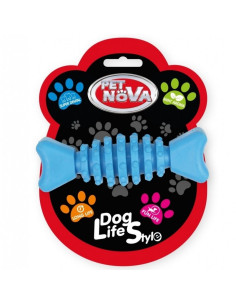 Дентална, гумена играчка за кучета PET NOVA с аромат на мента, 12 см син