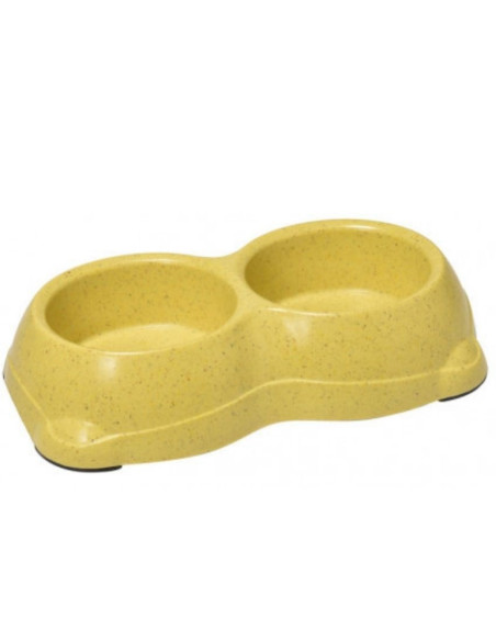 Екологична, двойна купа Record Bamboo 250 мл. – изработена от естесвен бамбук и оризова обвивка жълт