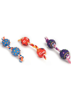 Играчка за куче Beeztees въже с две топки микс