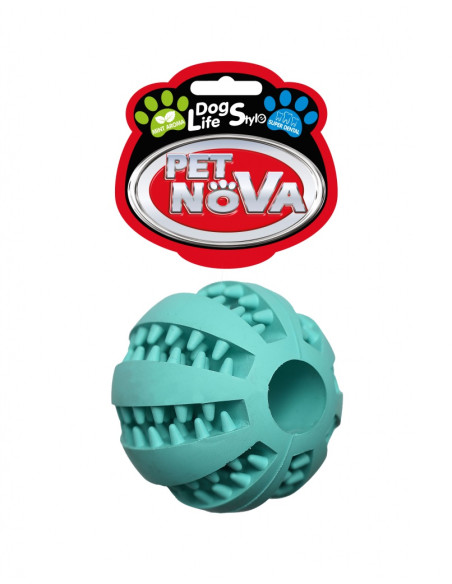 Играчка за кучета PET NOVA дентална топка 5см с аромат и цвят на мента 5 см.