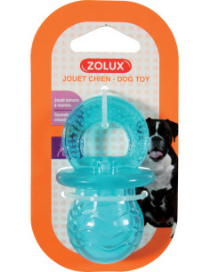 Играчка за кучета Zolux POP PACIFIER – силиконов биберон за гризане, син 7.5 см.