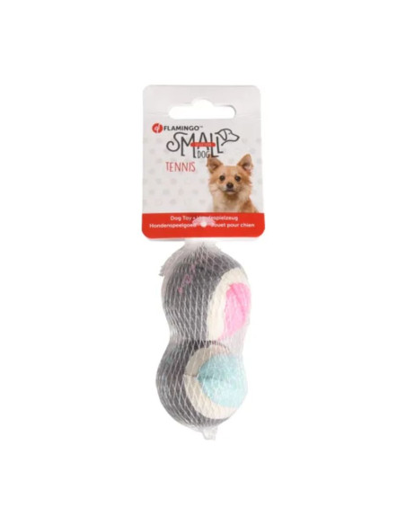 Комплект от две тенис топки Flamingo Tennis ball за куче микс