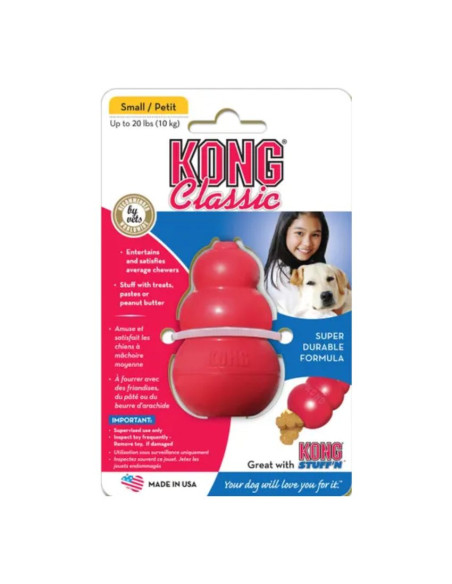 Кучешка играчка KONG toy с място за лакомства червен