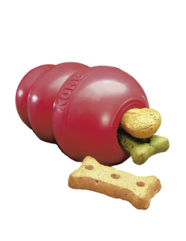Кучешка играчка KONG toy с място за лакомства червен