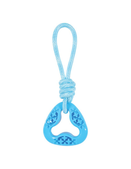 Кучешка играчка Zolux гумен триъгълник на въже Оранжев