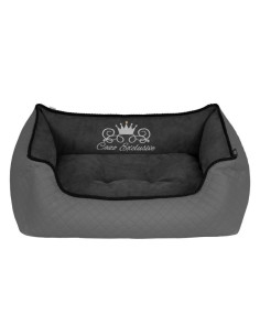 Меко бродирано легло CAZO Soft Bed Royal Line – сиво 95 x 75 см.