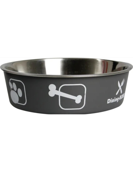 Метална сива купа Flamingo KENA GREY – с противоплъзгаща основа 1.5л.