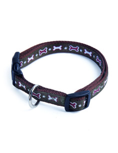 Нашийник за кучета Record OSSICINI с кокалчета, кафяв L