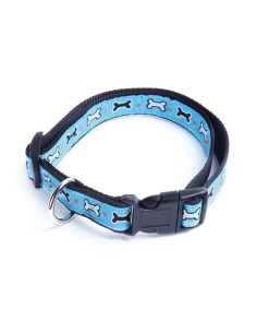 Нашийник за кучета Record OSSICINI с кокалчета, син S