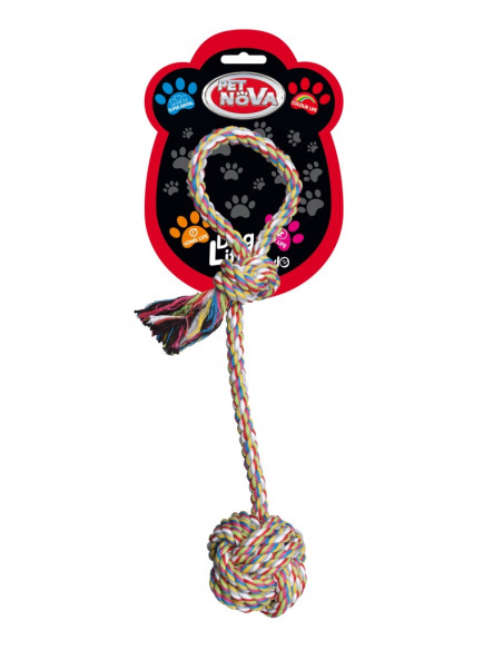 Памучно въже PET NOVA с топка за дърпане 5 см. 5 см.
