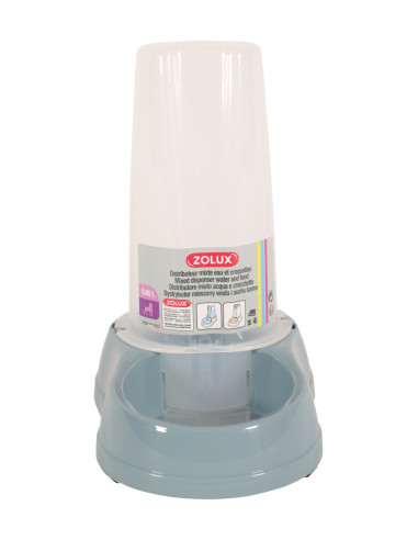 Пластмасов диспенсър Zolux за вода 1,5л – с противоплъзгаща основа син