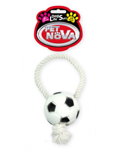 Плетено въже PET NOVA с футболна топка, издаваща звук 26 см. 26 см.