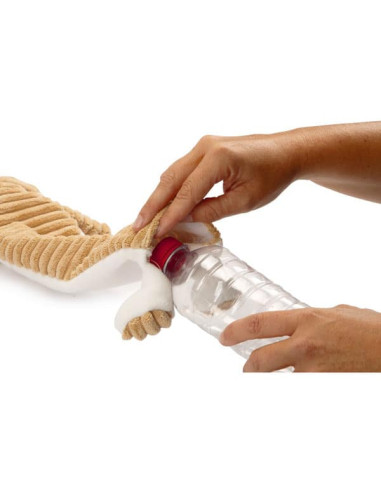 Плюшена играчка за куче Beeztees с място за бутилка – Зайче Бял