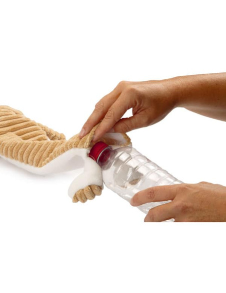 Плюшена играчка за куче Beeztees с място за бутилка – Зайче Бял