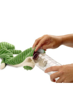 Плюшена играчка за куче Beeztees с място за бутилка – Динозавър Зелен 2