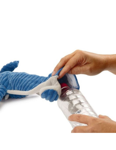 Плюшена играчка за кчета Beeztees с място за бутилка – Слонче син