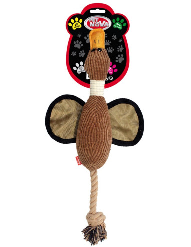 Плюшена играчка пате с въже за дърпане PET NOVA 45 см.