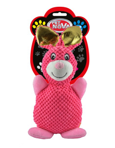 Плюшено розово зайче със звук PET NOVA 1 бр.